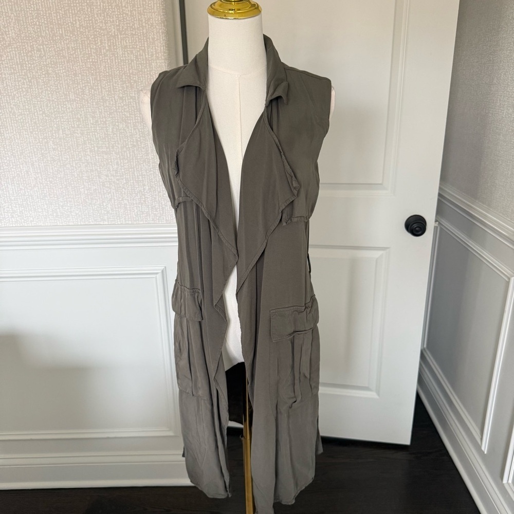 Mossimo Supply Co. Olive Green Sleeveless Women's Jacket Vest XS